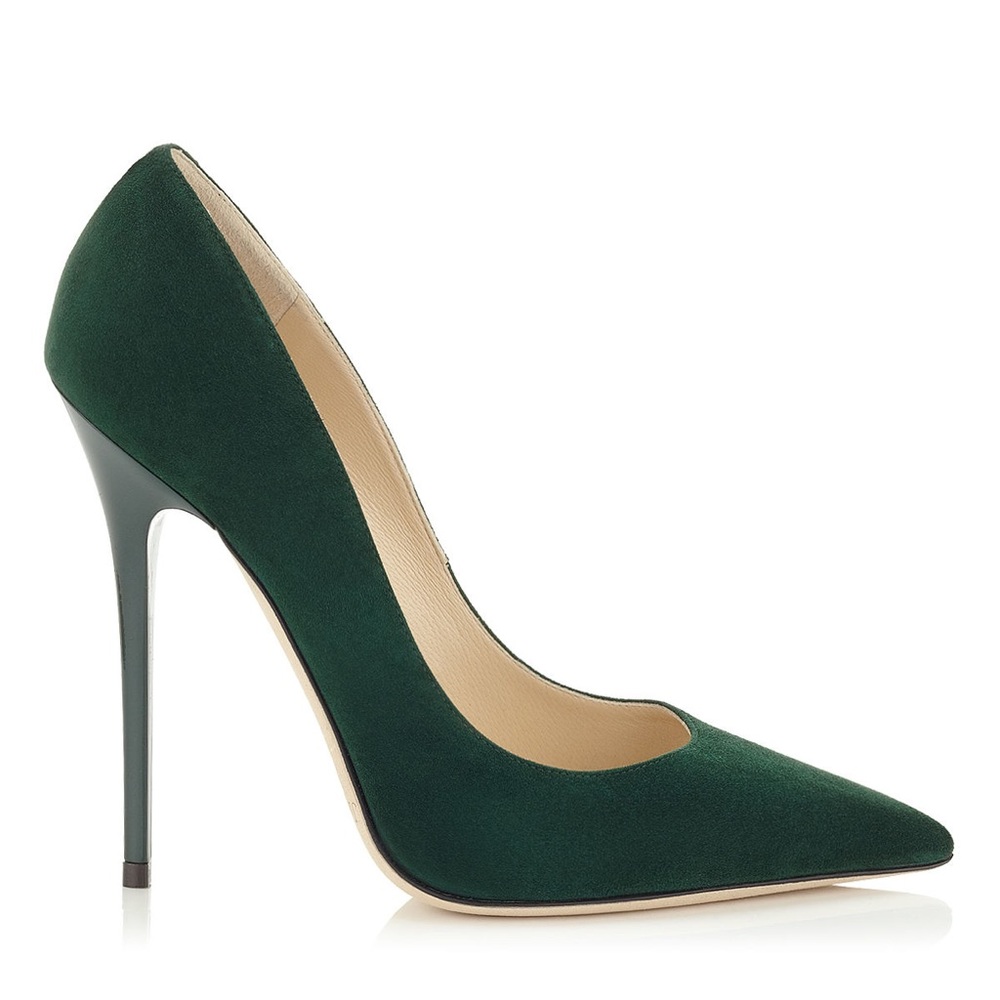 Jimmy Choo Suede Evergreen Anouk pumps